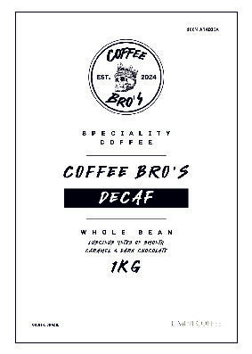 Coffee Bro's Decaf Coffee | 1KG